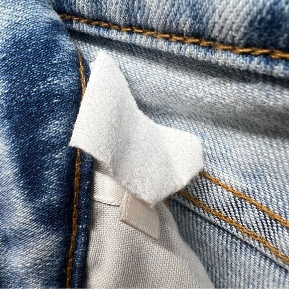 L'AGENCE Womens Margot High Rise Raw Hem Jeans Celestial Blue Acid Wash 25 - Picture 3 of 8